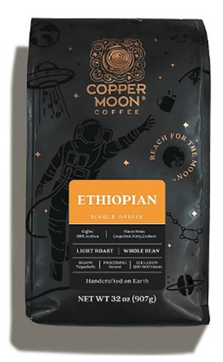 (image for) Copper Moon Single Origin Whole Bean Coffee, Ethiopian Blend 32 oz.